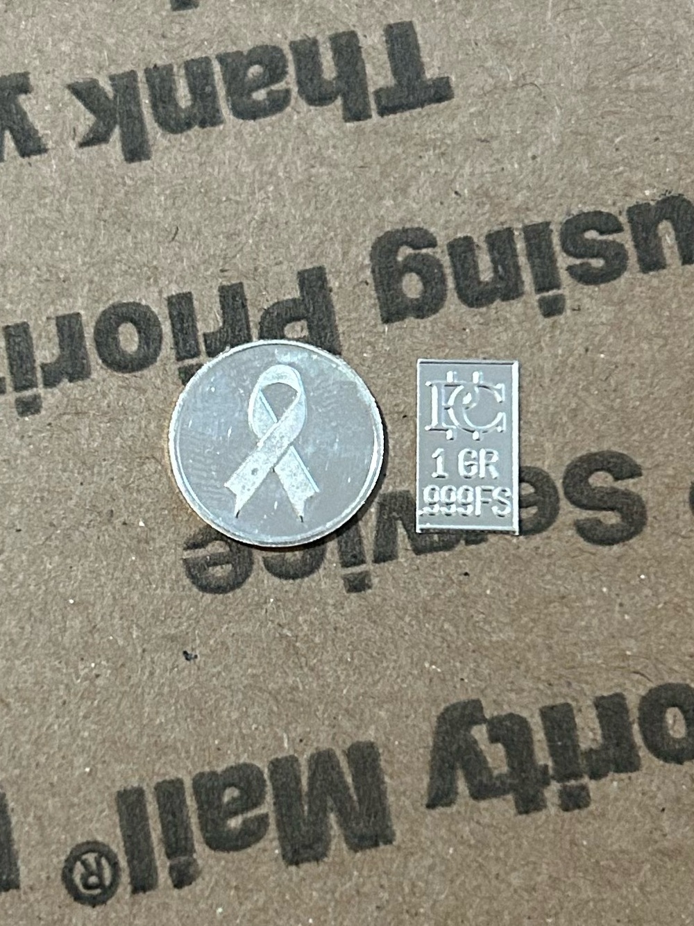 1 Gram Breast Cancer Awareness Fine Silver Coin .999